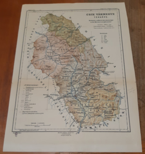Csik Vármegye térképe (Kogutowicz: Megyei térképek)
