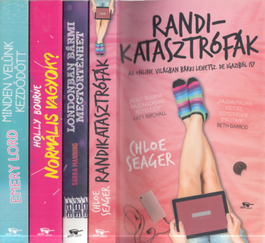 Sarra Manning, Holly Bourne, Emery Lord Chloe Seager - 4 db. romantikus regény (Randikatasztrófák + Londonban bármi megtörténhet + Normális vagyok? + Minden velünk kezdődött)