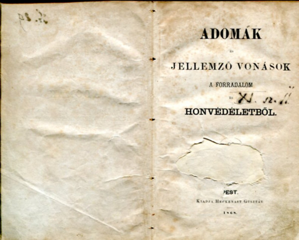 Nincs feltntetve - Adomk - jellemz vonsok  (A forradalom s honvdletbl)
