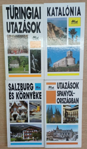 Bede Bla, Lempert Mrta, Moldovnyi kos, Verzr Istvn Lindner Lszl - 4 db a Panorma tknyvek sorozatbl: Tringiai utazsok - Katalnia - Salzburg s krnyke - Utazsok Spanyolorszgban