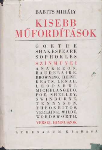 Babits Mihály - Kisebb műfordítások