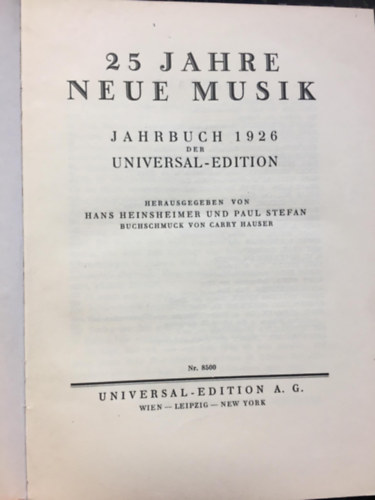 25 Jahre Neue Musik