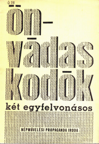 Önvádaskodók - két egyfelvonásos (Szinjátszók kiskönyvtára 102.sz.)