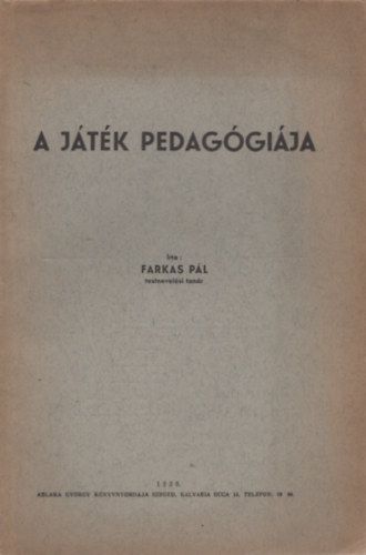 Farkas Pl - A jtk pedaggija