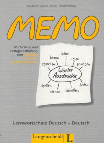Memo. Wortschatz- und Fertigkeitstraining zum Zertifikat Deutsch als Fremdsprache.