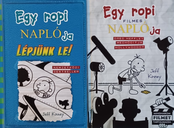 Jeff Kinney - Egy ropi filmes naplja + Egy ropi naplja 12. - Lpjnk le! (2  m)