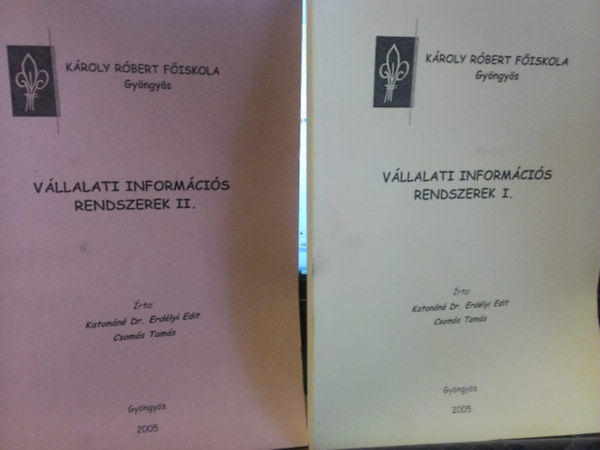 Csoms Tams Katonn Erdlyi Edit dr. - Vllalati informcis rendszerek I-II.