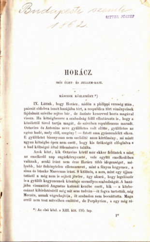 Csengery Antal  (szerk) - Budapest szemle 14. ktet (1862)