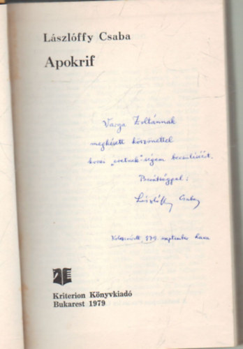 Lászlóffy Csaba - Apokfir