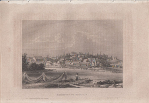 Richmond in Virginia (V�ros, Virginia �llam, USA, �szak-Amerika) (16x23,5 cm lapm�ret� eredeti ac�lmetszet, 1856-b�l)