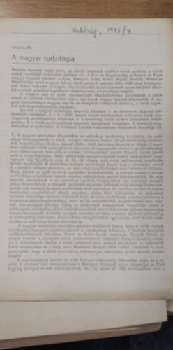 A magyar turkolgia