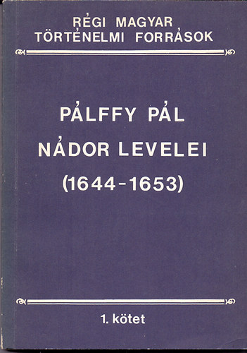S. Lauter va - Plffy Pl ndor levelei (1644-1653)