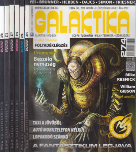 Burger Istv�n  (f�szerk.) - Galaktika 2013/1-6. (274-279. sz�mok)