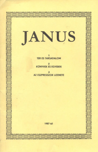 Horányi Özséb - Janus a regionalitásról 1987 tél II./1-3.