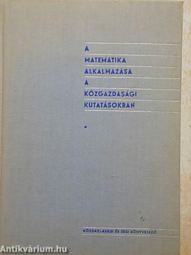 V.SZ Nyemcsinov - A matematika alkalmaz�sa a k�zgazdas�gi kutat�sokban