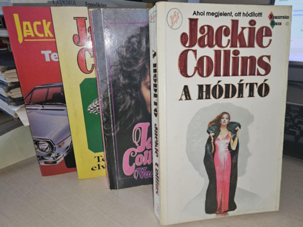 Jackie Collins - 4db Jackie Collins k�tet, K�NYVMENT� AJ�NLAT: Tele a vil�g elv�lt n�vel+ Tele a vil�g elv�lt f�rfival+ Vad j�tszma+ A h�d�t�