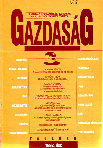 Gazdasg 1992 sz