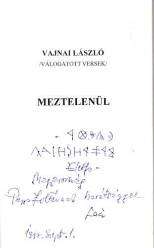 úz Vajnai László - Meztelenül- válogatott veresek dedikált