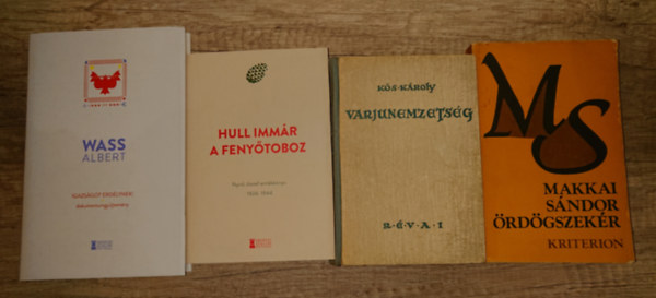 Nyírő József, Kós Károly, Wass Albert Makkai Sándor - 4 könyv 20. századi erdélyi íróktól: Ördögszekér, Varjúnemzzetség, Hull a fenyőtoboz, Igazságot Erdélynek!