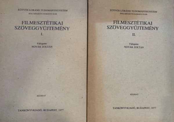 Nov�k Zolt�n - Filmeszt�tikai sz�veggy�jtem�ny I-II.