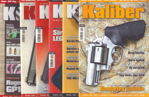 Vass G�bor  (f�szerk.) - Kaliber 2011/4., 6., 7., 9., 10., 12. sz�mok (6 db)