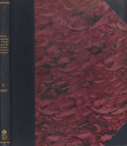 Bulletin Economic de l'institut central des societes financieres (P�nzint�zeti K�zpont, Budapest)