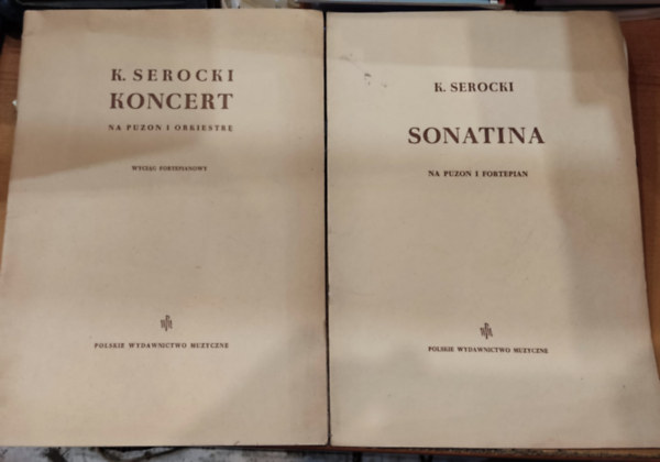 K. Serocki (Kazimierz) - 2 db Serocki: Sonatina na puzon i fortepian (PWM1847) + Koncert na puzon i orkiestre (wyciag fortepianowy)(PWM2029)