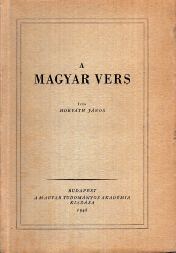 Horváth János - A magyar vers