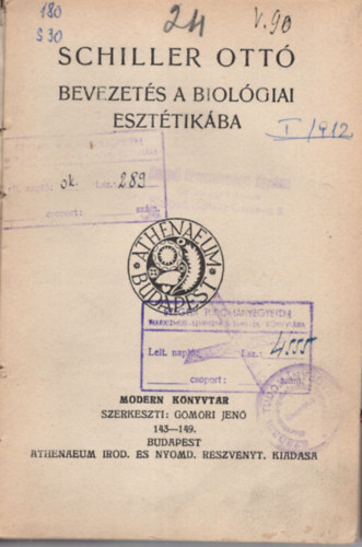Schiller Ottó, Émile Boutroux Fogarasi Béla - 4 mű egybekötve ,1. Bevezetés a biológiai esztétikába, 2. A szépség lényege és értéke, 3. A természettörvény fogalma, 4.Nagy emberek