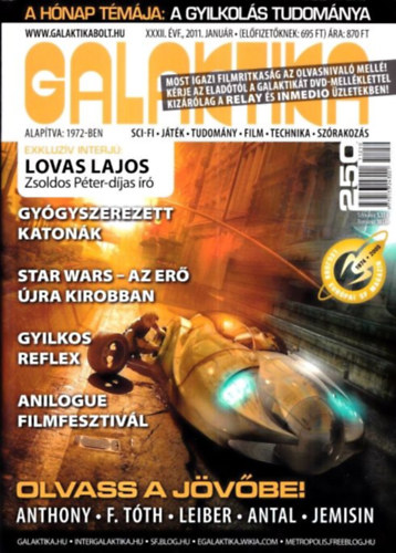 Burger Istvn  (fszerk.) - Galaktika 2011/1-12. (teljes vfolyam, lapszmonknt, 12 db) (250-261.szm)