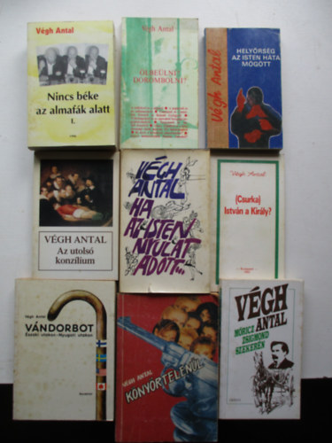 V�gh Antal - 10 db V�gh Antal (Nincs b�ke az almaf�k alatt I-II,�lbe�lni Dorombolni?, Hely�rs�g az isten h�ta m�g�tt, Az utols� konz�lium, Ha az isten nyulat adott, V�ndorbot, K�ny�rtelen�l, M�ricz Zsigmond szeker�n)