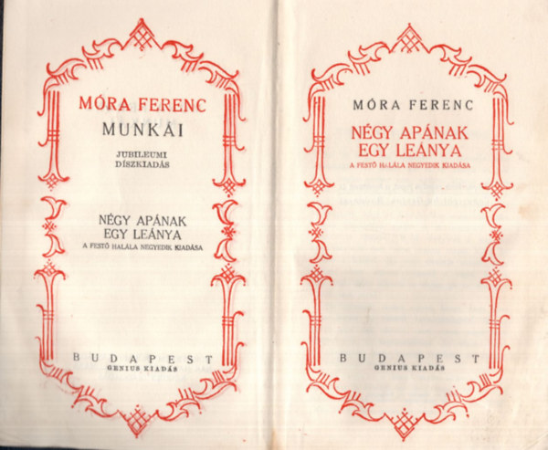 M�ra Ferenc - N�gy ap�nak egy le�nya - M�ra Ferenc munk�i - Jubileumi D�szkiad�s