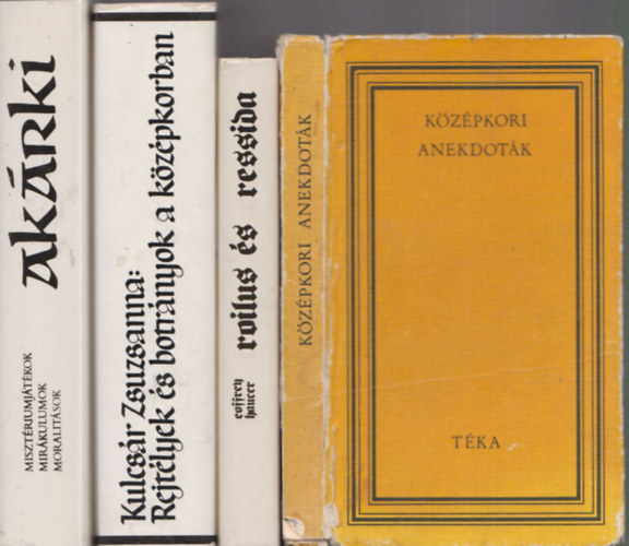 Kulcsr Zsuzsanna Geoffrey Chaucer - 4db. Kzpkorral kapcsolatos knyv: Kzpkori anekdotk + Troilus Cressida + Rejtlyek s botrnyok a kzpkorban + Akrki