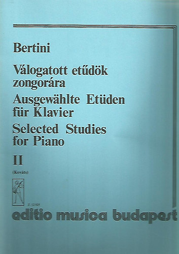 Henri Bertini - V�logatott et�d�k zongor�ra II.