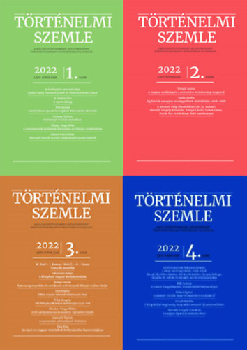 Történelmi szemle LXIV. évfolyam, 2022 1-4. szám (teljes évfolyam)