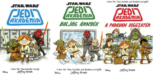 Jeffrey Brown - 3 db Star Wars: Jedi akadmia + A padavan visszatr + Baljs rnyk
