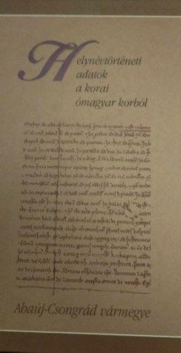 Helytrtneti adatok a korai magyar korbl 1.