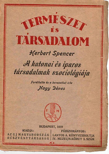 Herbert Spencer - Term�szet �s t�rsadalom