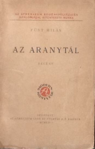 Füst Milán - Az aranytál (I. kiadás)