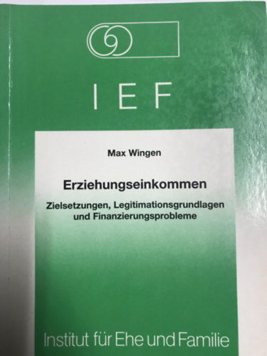 Max Wingen - Erziehungseinkommen