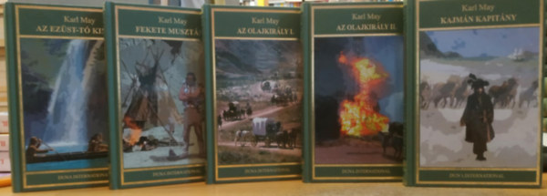 Karl May - 5 db Karl May: Az Ezst-t kincse + Fekete Musztng + Az Olajkirly I-II. + Kajmn kapitny