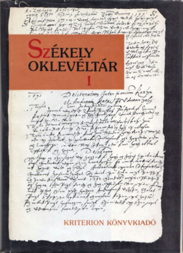 Demny Lajos-Pataki Jzsef - Szkely oklevltr I.