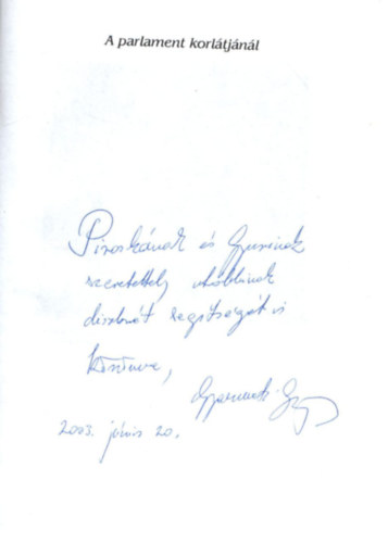 Gyarmati Gy�rgy - A parlament korl�tj�n�l- Negyedsz�zad a v�ci Duna-parton