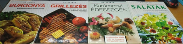 Dr. Oetker - 4 db szakcsknyv: Burgonya vltozatosan elksztve + Grillezs + Karcsonyi dessgek + Saltk frissen s ropogsan