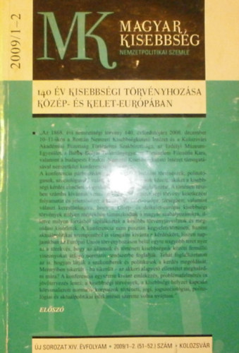Szkely Istvn  (szerk.) - Magyar kisebbsg XIV. vfolyam 51-52. szm