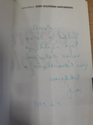G�czi J�nos - Ezer veszpr�mi naplemente