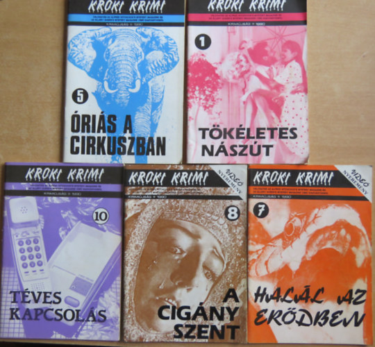 Kroki Krimi - 1990. vfolyam 5 szma (5 db)