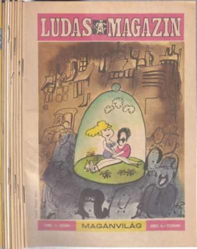 �rkus J�zsef  (f�szerk.) - 9 db. Ludas magazin 1980. (hi�ny: augusztus, okt�ber, november) + Ny�ri �r�m�k