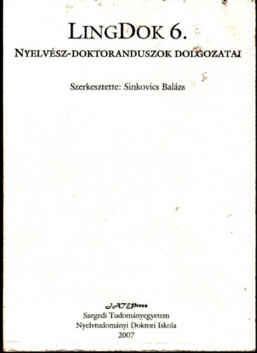 Fodor Alexandra, Gulys Adrienn, Nagy Katalin, Onmacht Magdolna Demjn Adalbert - LingDok 6.