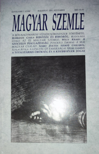 Kodolányi Gyula (szerk) - Kodolányi Gyula (szerk.) - Magyar Szemle - 1992. november